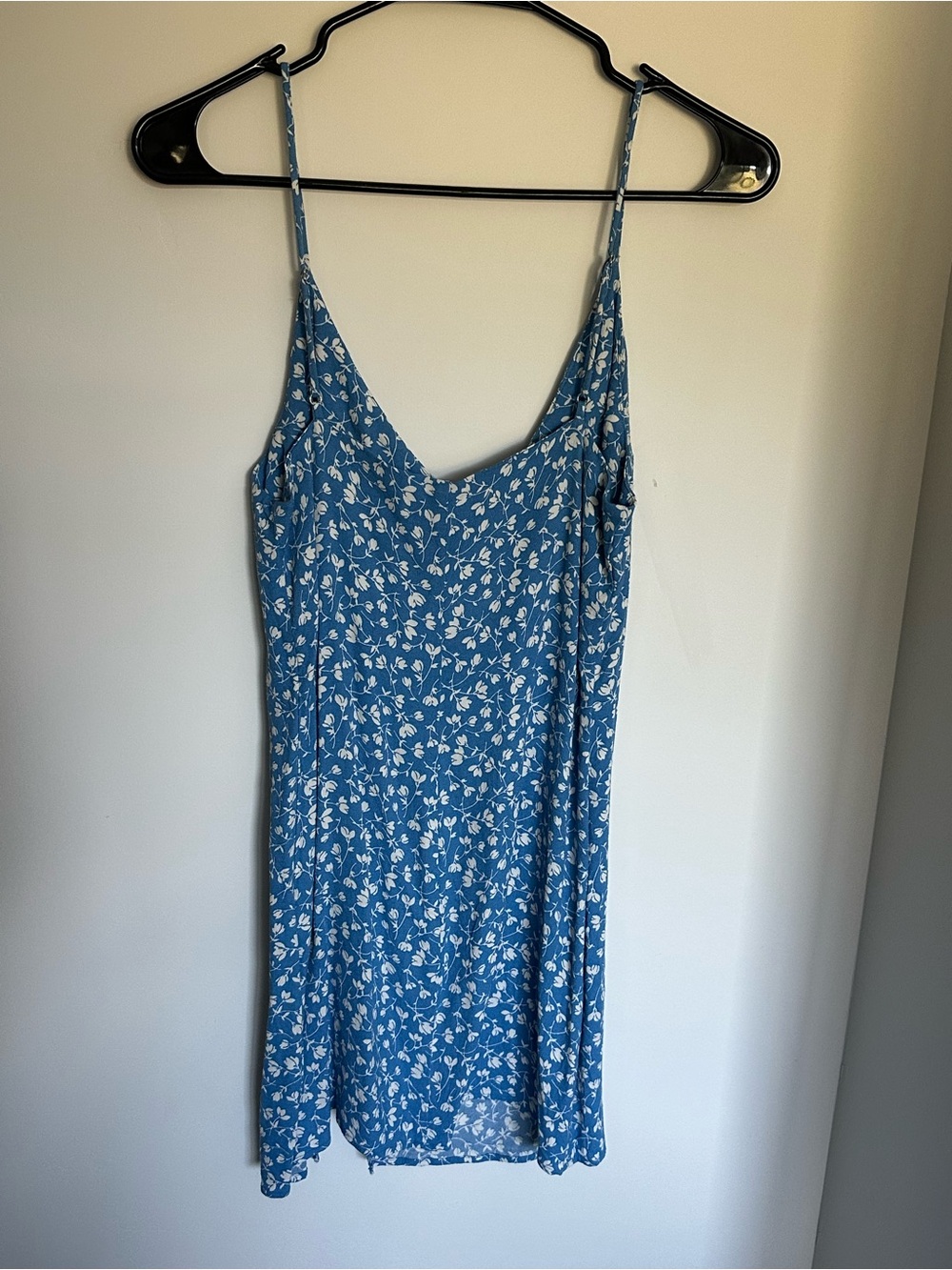 Reformation Blue Floral Slip Mini Dress